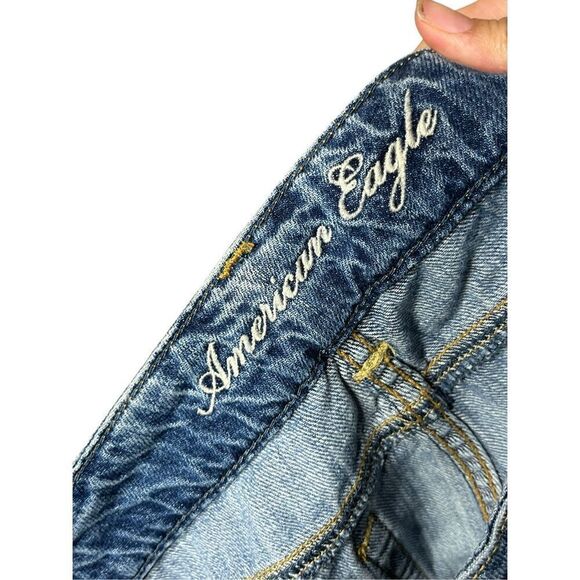 American‎ Eagle Y2K Distressed Low Rise Shorty Shorts Size 2 - Picture 6 of 8